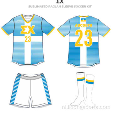 Voetbalshirts sublimatie afdrukken aangepaste voetbaloverhemden